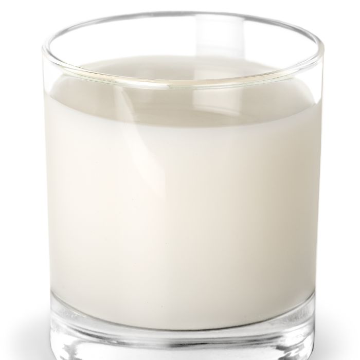 glass of milk on counter