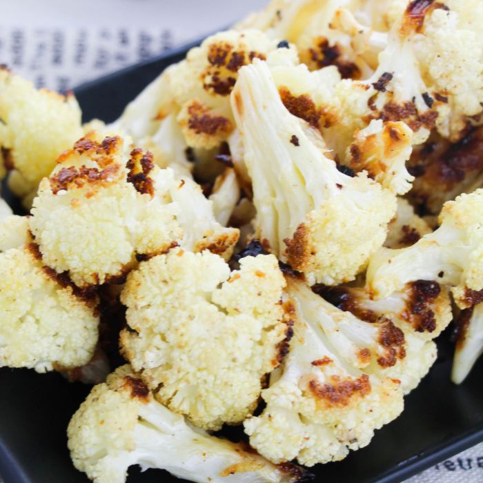 roasted cauliflower on a plate