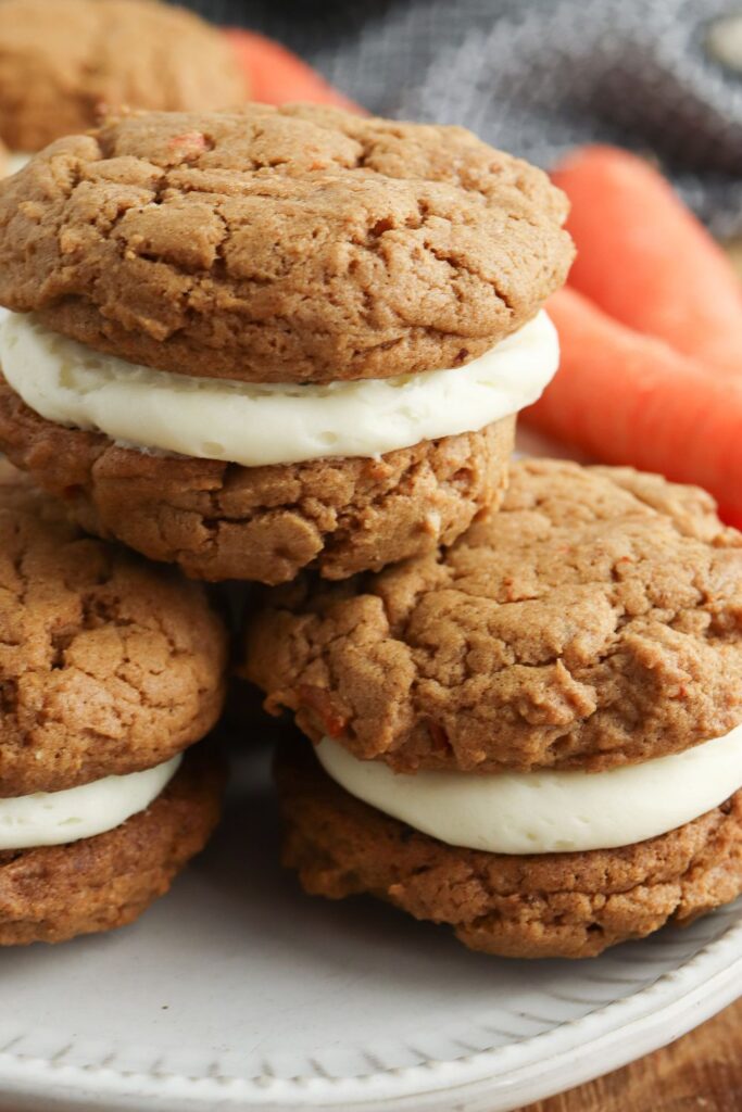 stack of cookies on plate 