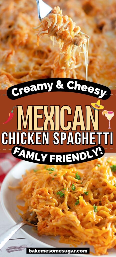 mexican chicken spaghetti collage pinterest image