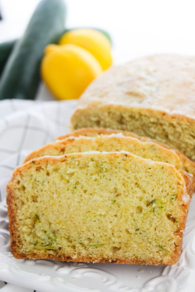 zucchini bread on a platter 