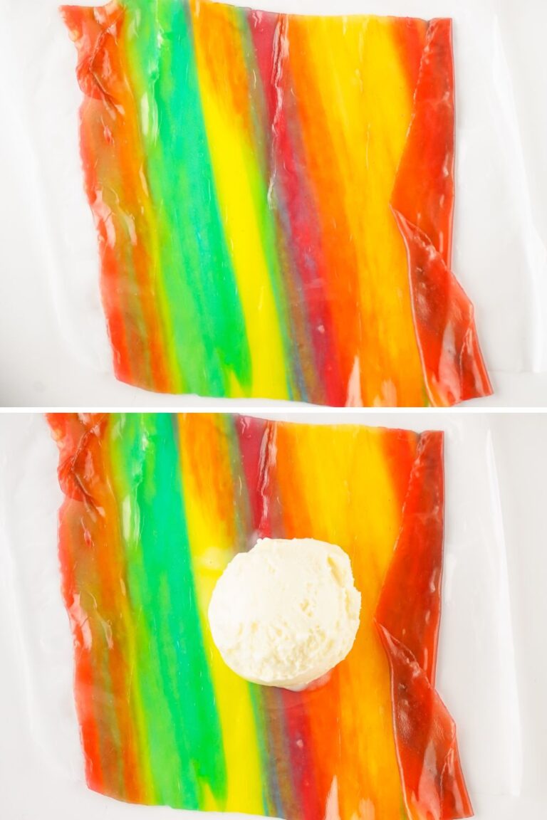 Fruit RollUp Ice Cream (TikTok Viral Recipe) • Bake Me Some Sugar