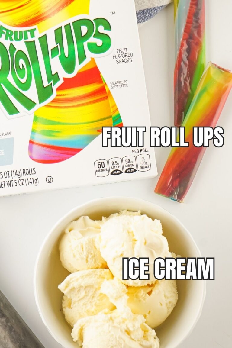 Fruit RollUp Ice Cream (TikTok Viral Recipe) • Bake Me Some Sugar