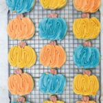 Pumpkin Spice Sugar Cookies on a cooling rack