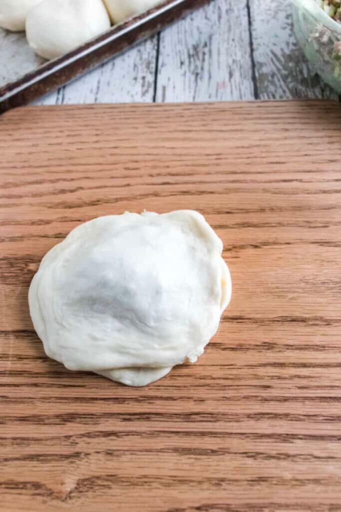 filled bread dough with bierock filling 