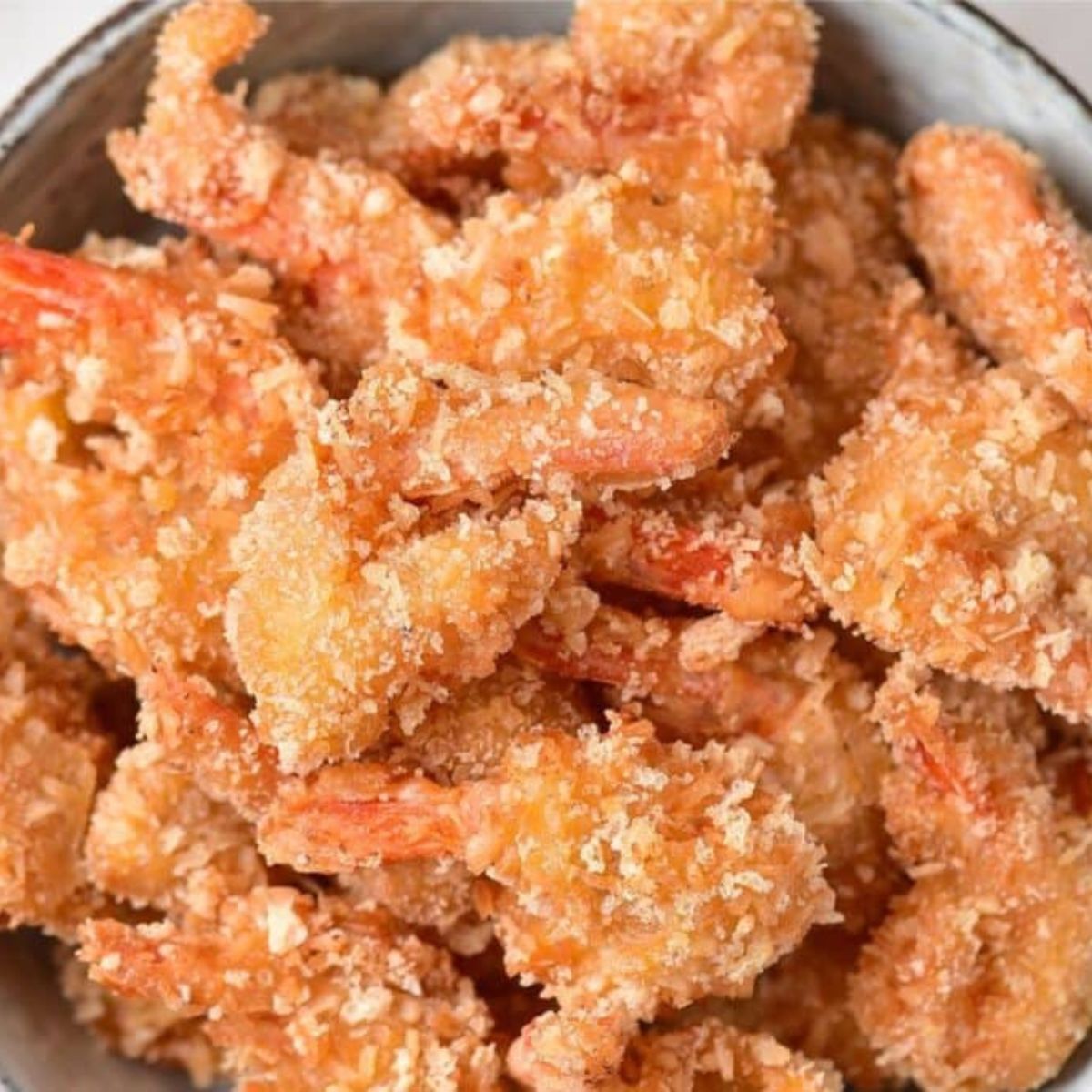 Fried Coconut Shrimp in a bowl on table