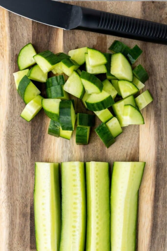 chopped cucumber
