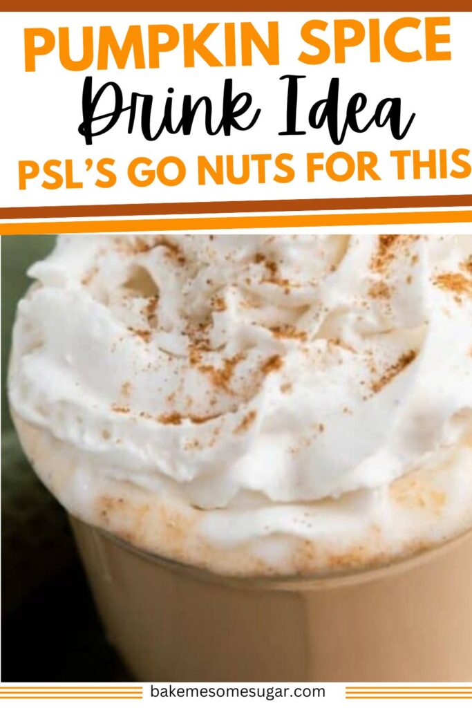 Pumpkin Spice Drink in a glass topped with pumpkin spice seasoning