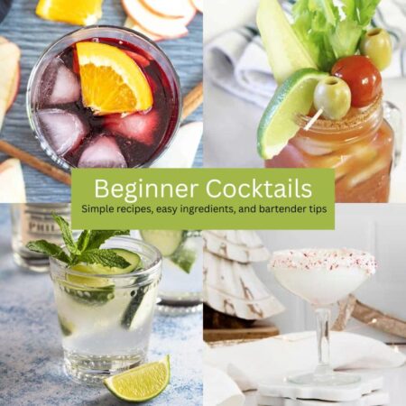 Beginners Cocktails in a collage